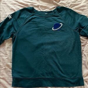 Dark Green Sweatshirt with Planet Patch